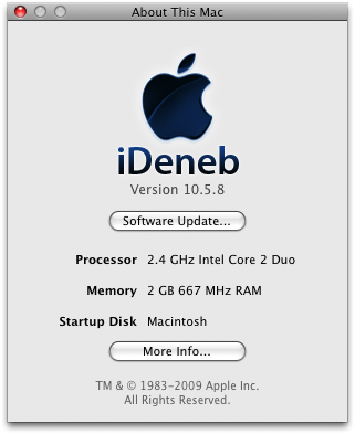About This Mac iDeneb